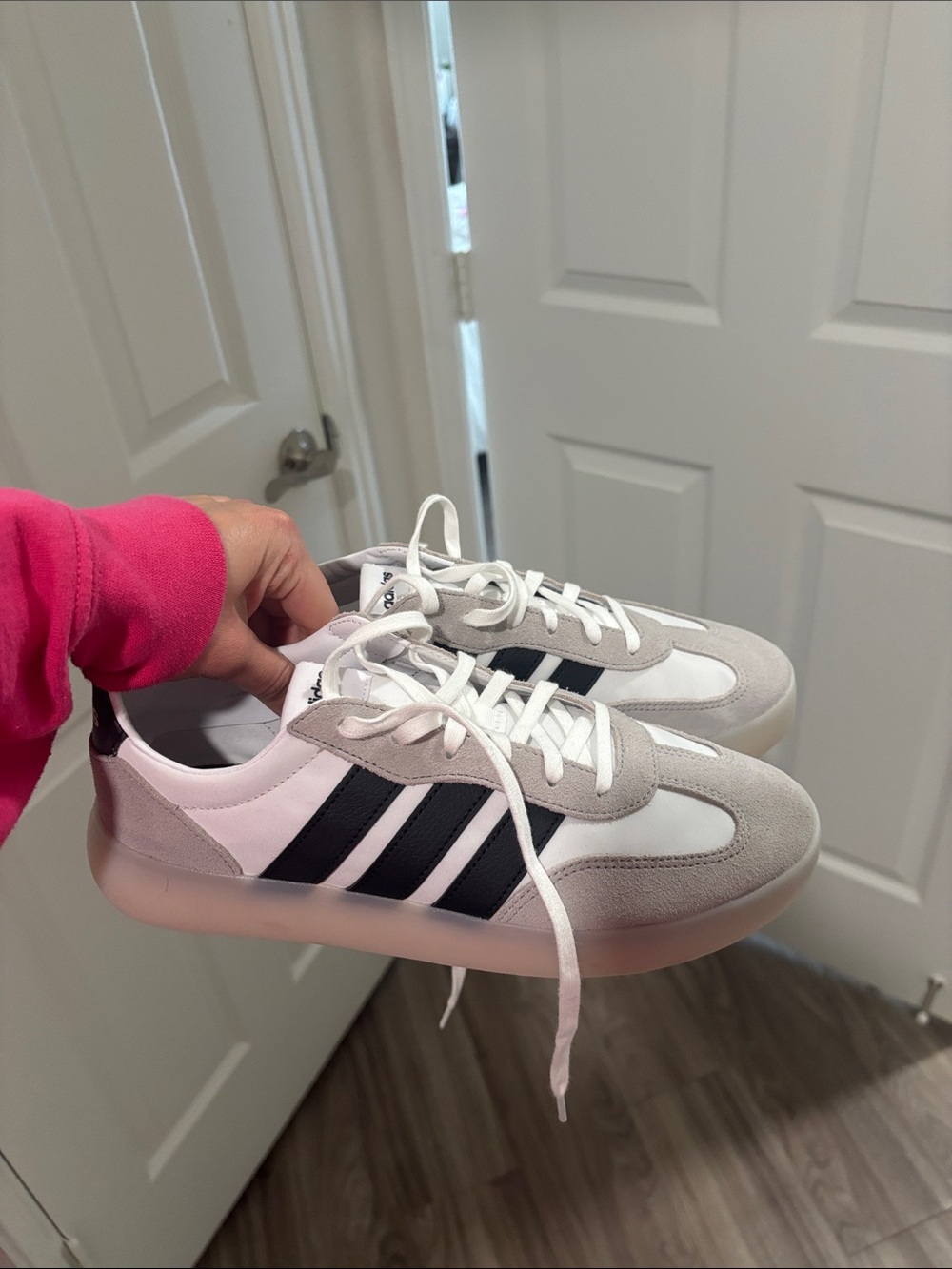 adidas Women’s White, Gray & Black Retro-Inspired Sneakers